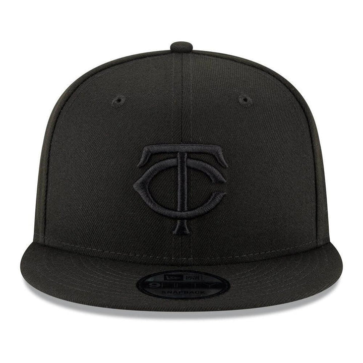 Minnesota Twins New Era Black on Black 9FIFTY Snapback Hat - Triple Play Caps