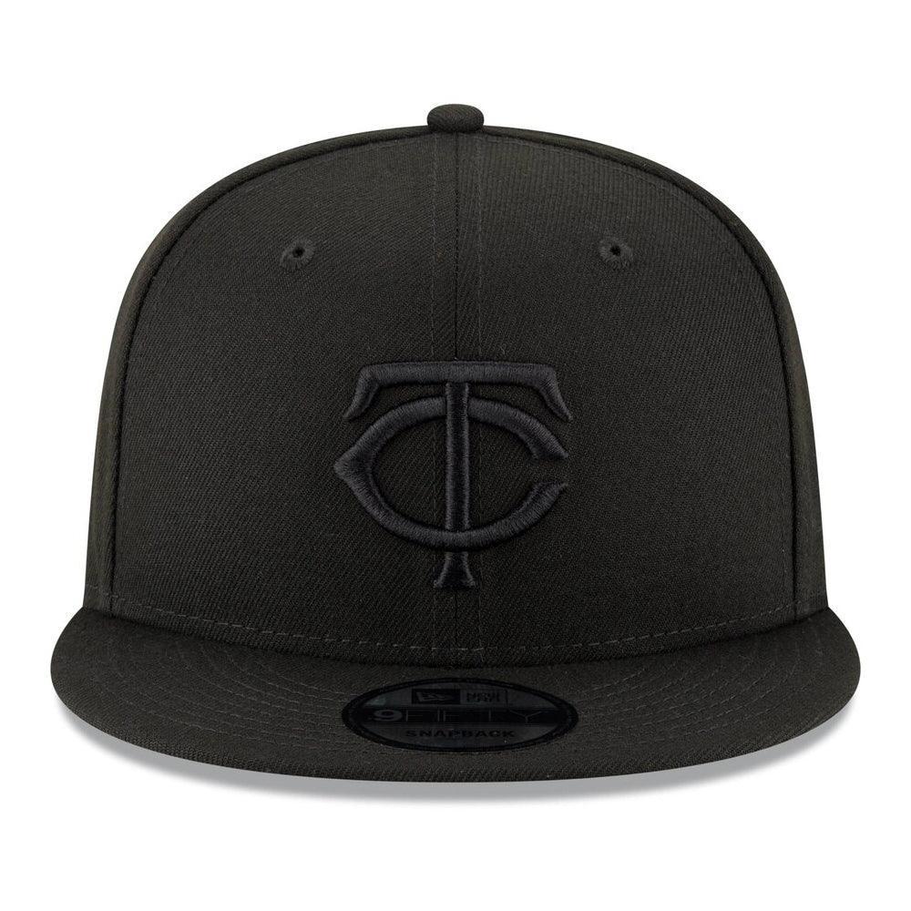 Minnesota Twins New Era Black on Black 9FIFTY Snapback Hat - Triple Play Caps