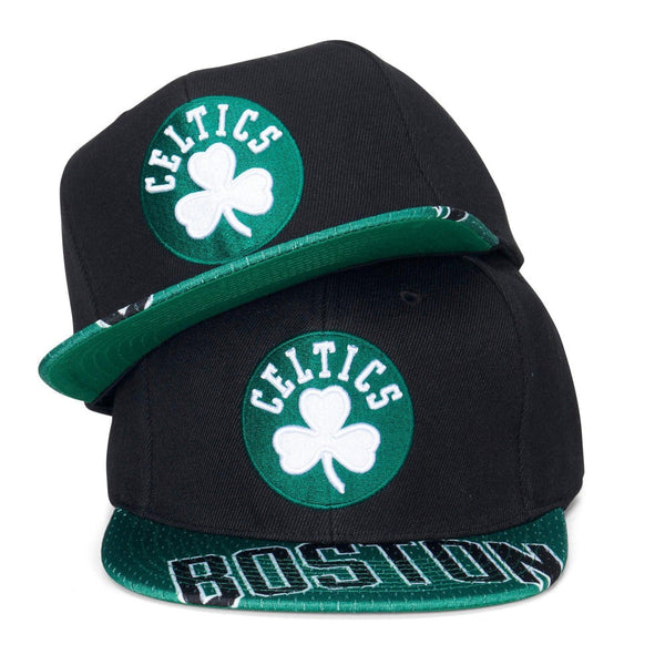 Mitchell & Ness Boston Celtics Snapshot Snapback Hat - Black - Triple Play Caps