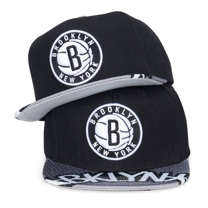 Mitchell & Ness Brooklyn Nets Snapshot Snapback Hat - Black - Triple Play Caps