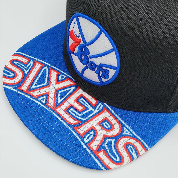 Mitchell & Ness Philadelphia 76ers HWC Snapshot Snapback Hat - Black - Triple Play Caps