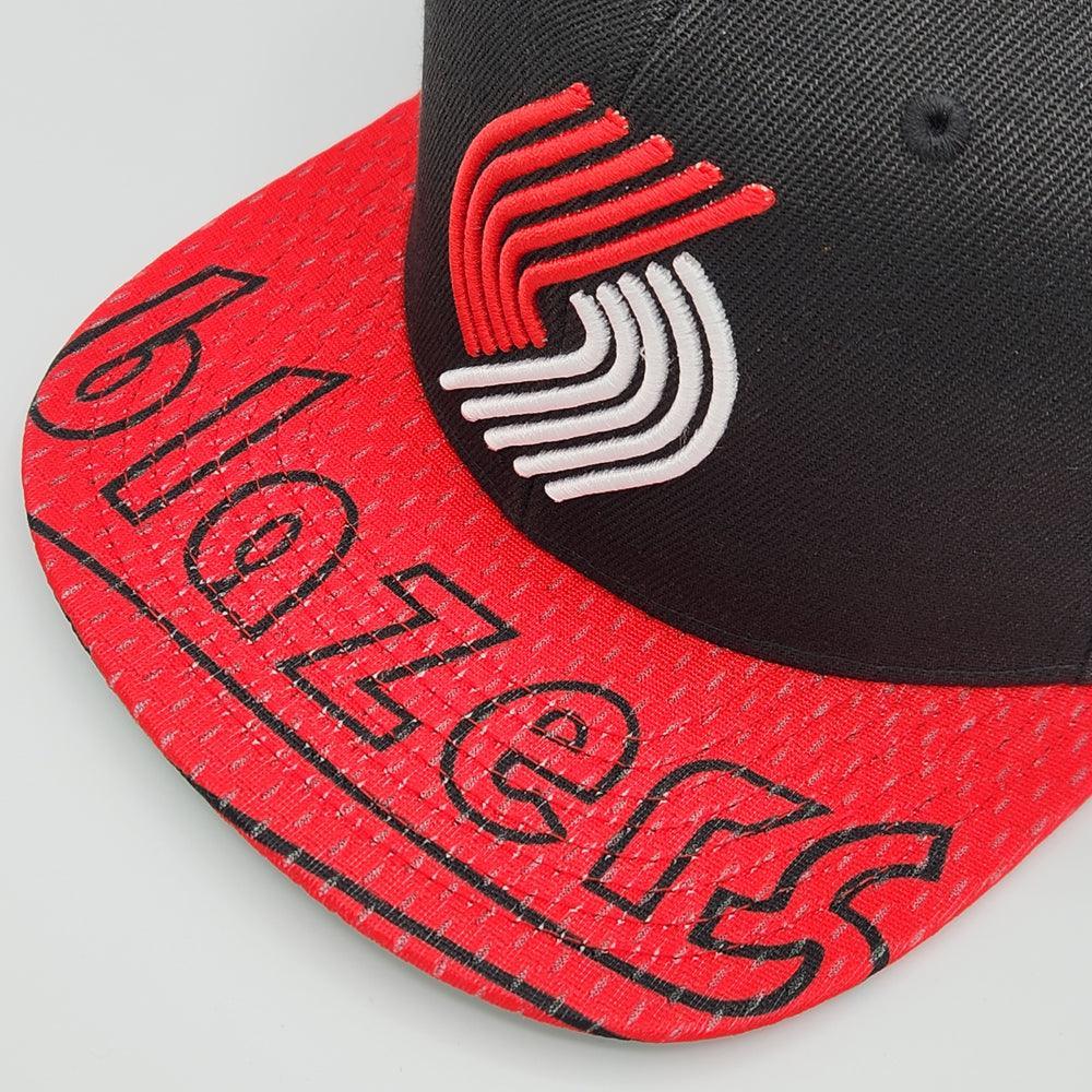 Mitchell & Ness Portland Trail Blazers HWC Snapshot Snapback Hat - Black - Triple Play Caps