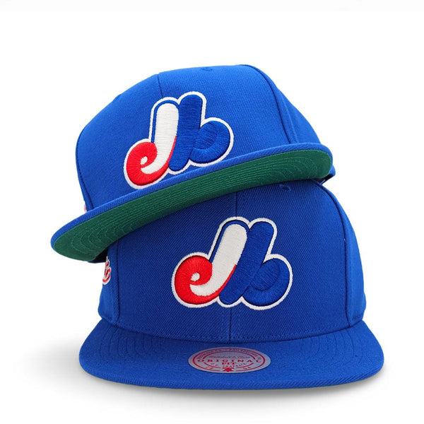 Montreal Expos Mitchell & Ness Cooperstown Evergreen Snapback Hat - Royal - Triple Play Caps