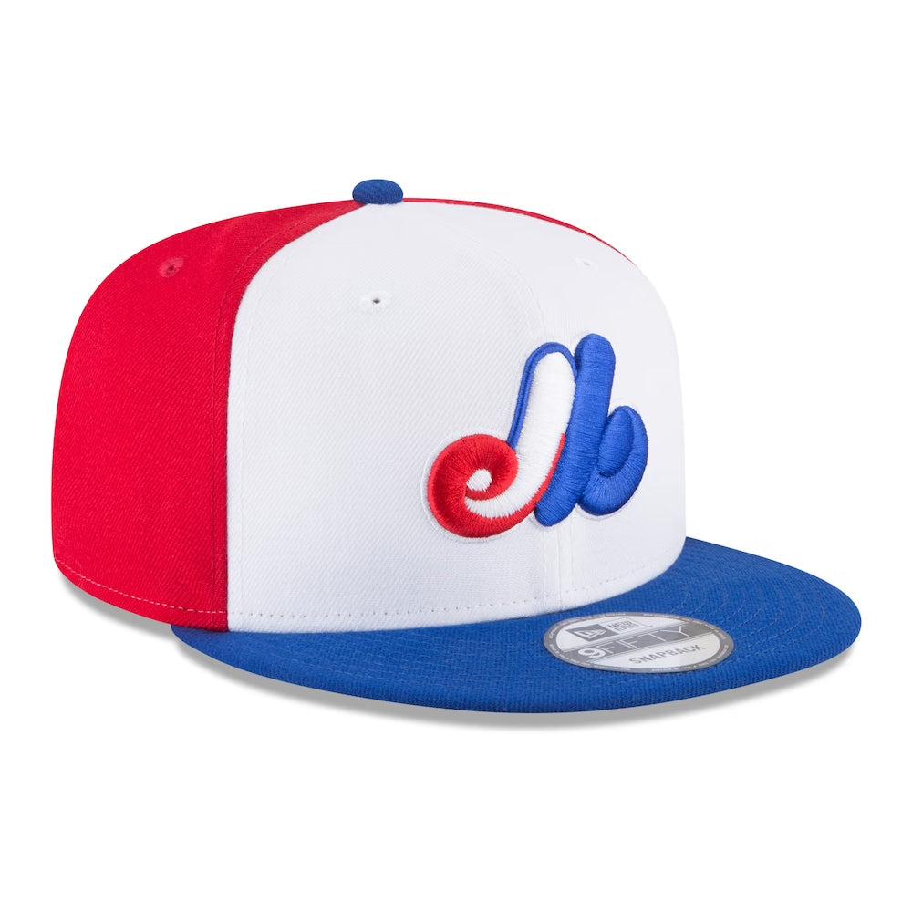 Montreal Expos New Era Team Color 9FIFTY Snapback Hat - White/Royal - Triple Play Caps