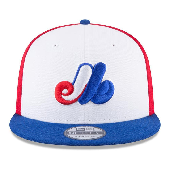 Montreal Expos New Era Team Color 9FIFTY Snapback Hat - White/Royal - Triple Play Caps