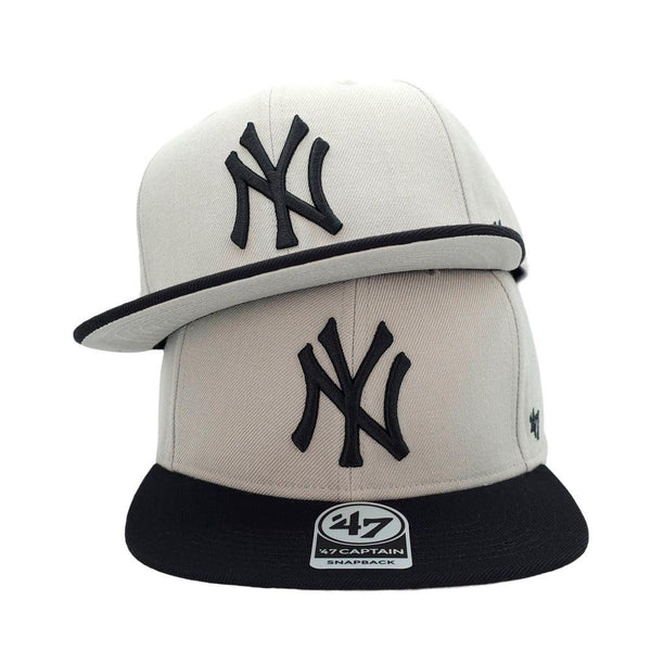 New York Yankees 47 Brand No Shot '47 Captain - Gray/Black - Triple Play Caps