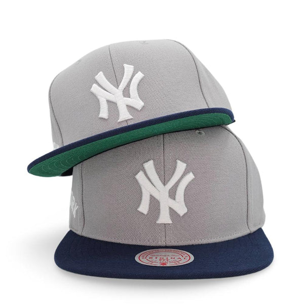 New York Yankees Mitchell & Ness Cooperstown Away Snapback Hat - Gray - Triple Play Caps