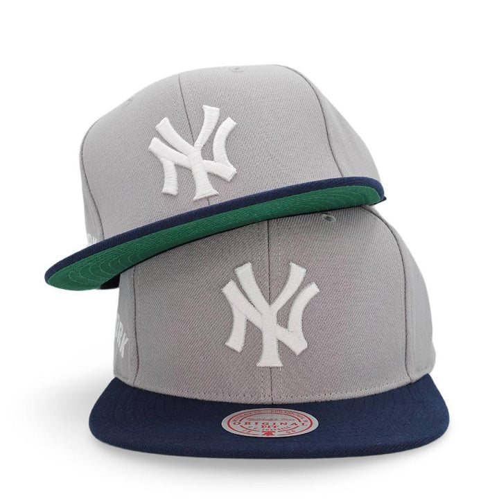 New York Yankees Mitchell & Ness Cooperstown Away Snapback Hat - Gray - Triple Play Caps