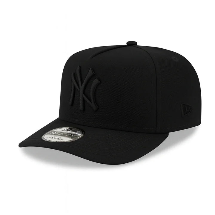 New York Yankees New Era Black on Black 9FIFTY A-Frame Snapback Hat - Black - Triple Play Caps