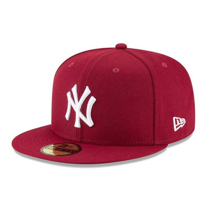 New York Yankees New Era Fashion Color Basic 59FIFTY Fitted Hat - Crimson - Triple Play Caps