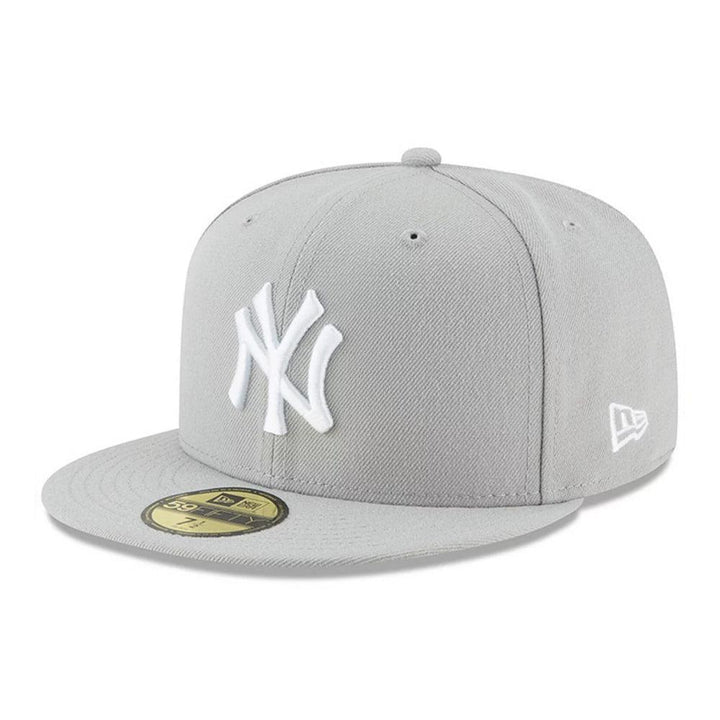 New York Yankees New Era Fashion Color Basic 59FIFTY Fitted Hat - Gray - Triple Play Caps