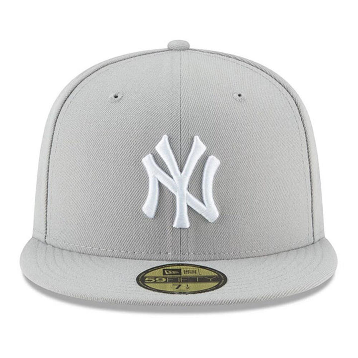 New York Yankees New Era Fashion Color Basic 59FIFTY Fitted Hat - Gray - Triple Play Caps