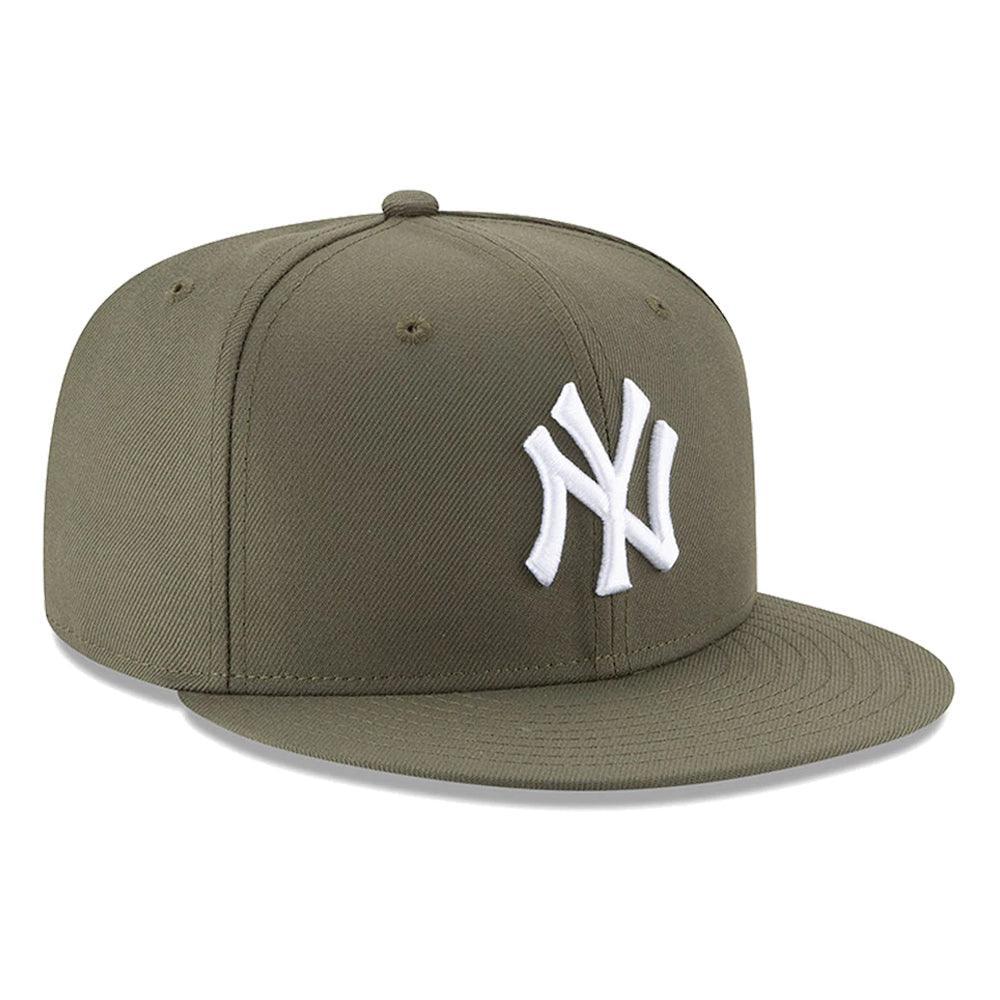 New York Yankees New Era Fashion Color Basic 59FIFTY Fitted Hat - Olive Green - Triple Play Caps
