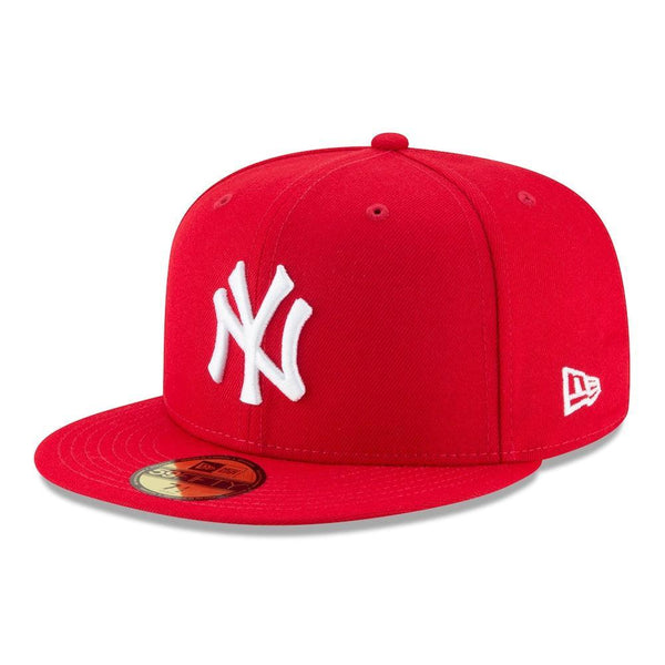 New York Yankees New Era Fashion Color Basic 59FIFTY Fitted Hat - Red - Triple Play Caps