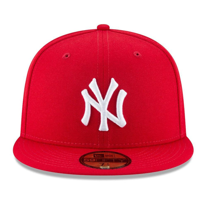 New York Yankees New Era Fashion Color Basic 59FIFTY Fitted Hat - Red - Triple Play Caps