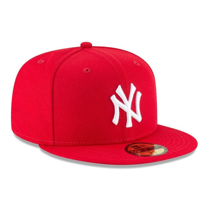 New York Yankees New Era Fashion Color Basic 59FIFTY Fitted Hat - Red - Triple Play Caps