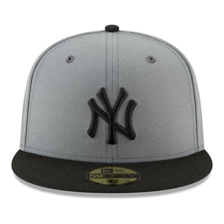 New York Yankees New Era Two-Tone Basic 59FIFTY Fitted Hat - Gray/Black - Triple Play Caps