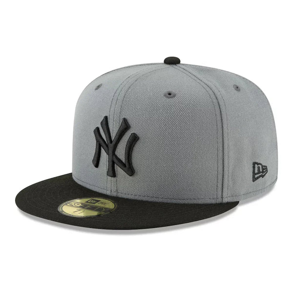 New York Yankees New Era Two-Tone Basic 59FIFTY Fitted Hat - Gray/Black - Triple Play Caps