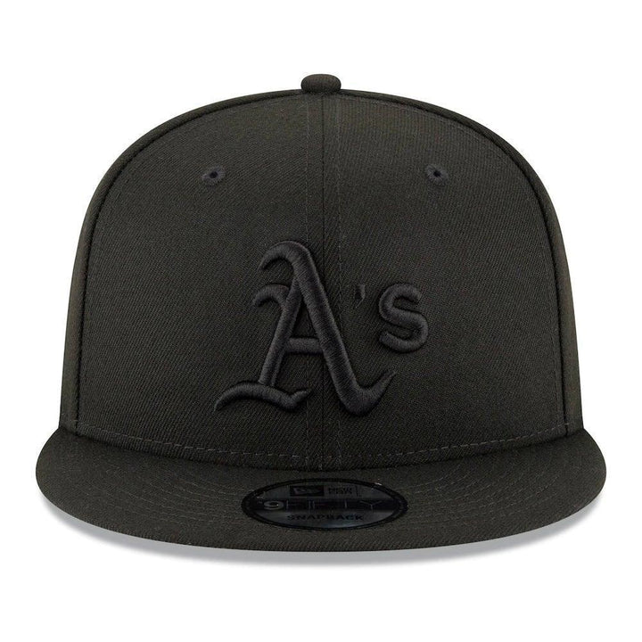 Oakland Athletics New Era Black on Black 9FIFTY Snapback Hat - Black - Triple Play Caps