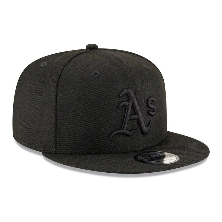 Oakland Athletics New Era Black on Black 9FIFTY Snapback Hat - Triple Play Caps