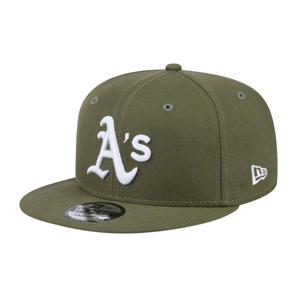 Oakland Athletics New Era Main Basic 9FIFTY Snapback Hat - Olive Green - Triple Play Caps