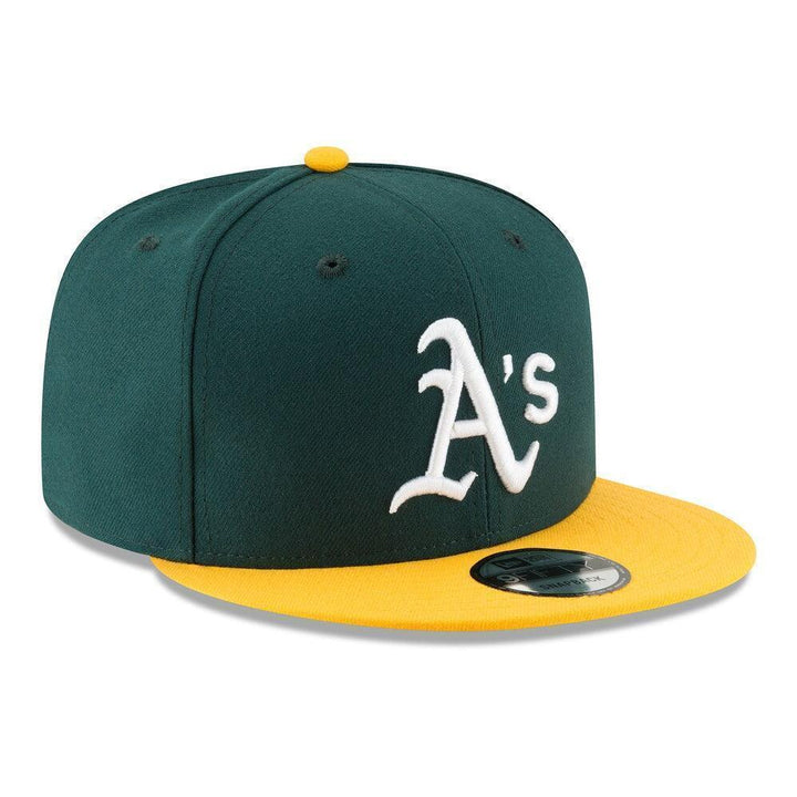 Oakland Athletics New Era Team Color 9FIFTY Snapback Hat - Green/Yellow - Triple Play Caps