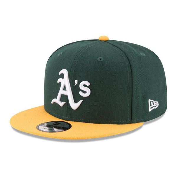 Oakland Athletics New Era Team Color 9FIFTY Snapback Hat - Green/Yellow - Triple Play Caps
