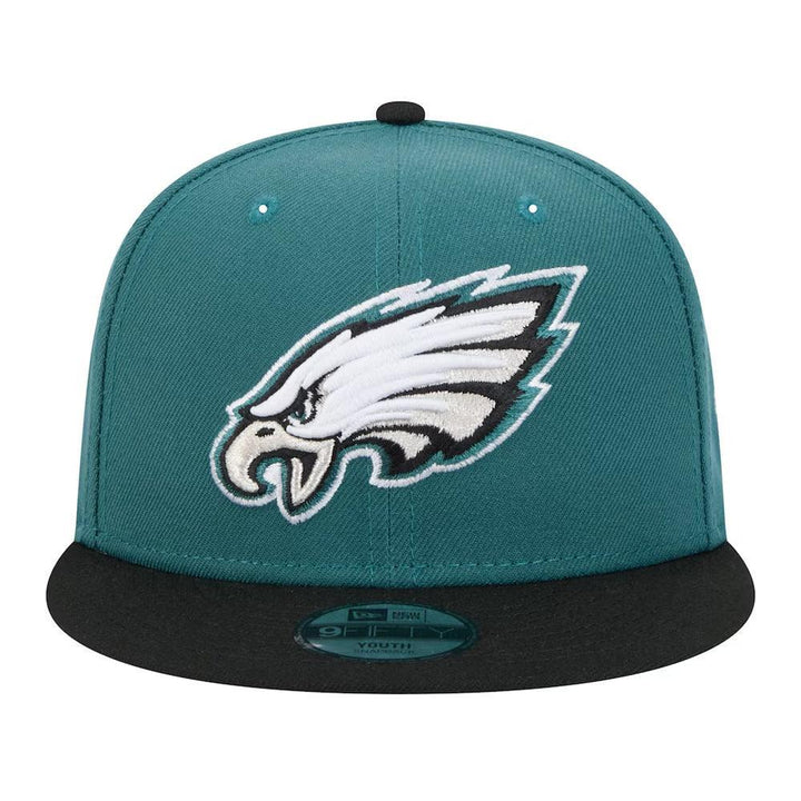 Philadelphia Eagles New Era 2-Tone Basic 9FIFTY Snapback Hat - Green/Black - Triple Play Caps