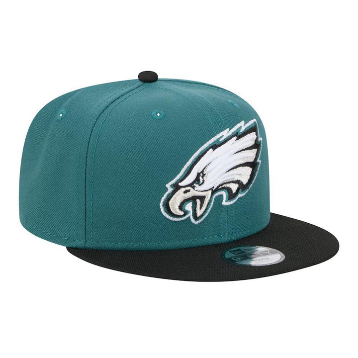 Philadelphia Eagles New Era 2-Tone Basic 9FIFTY Snapback Hat - Green/Black - Triple Play Caps