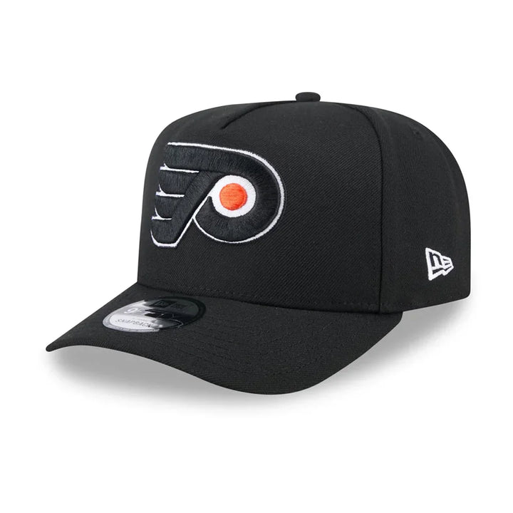 Philadelphia Flyers New Era Team Color 9FIFTY A-Frame Snapback Hat - Black - Triple Play Caps