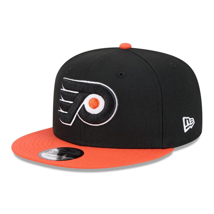 Philadelphia Flyers New Era Team Color 9FIFTY Snapback Hat - Black/Orange - Triple Play Caps