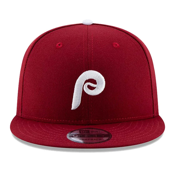 Philadelphia Phillies New Era Team Color 9FIFTY Snapback Hat - Maroon - Triple Play Caps