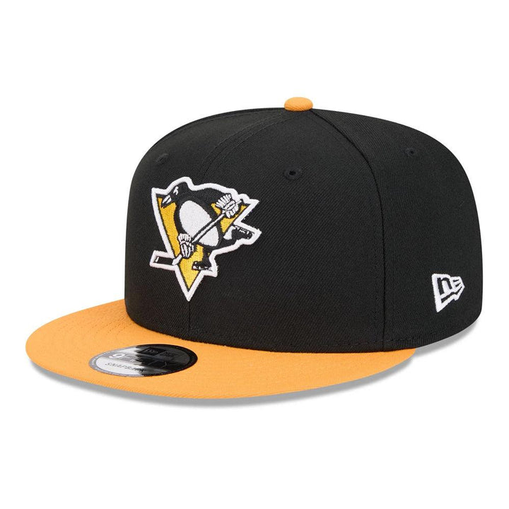 Pittsburgh Penguins New Era Team Color 9FIFTY Snapback Hat - Black/Yellow - Triple Play Caps