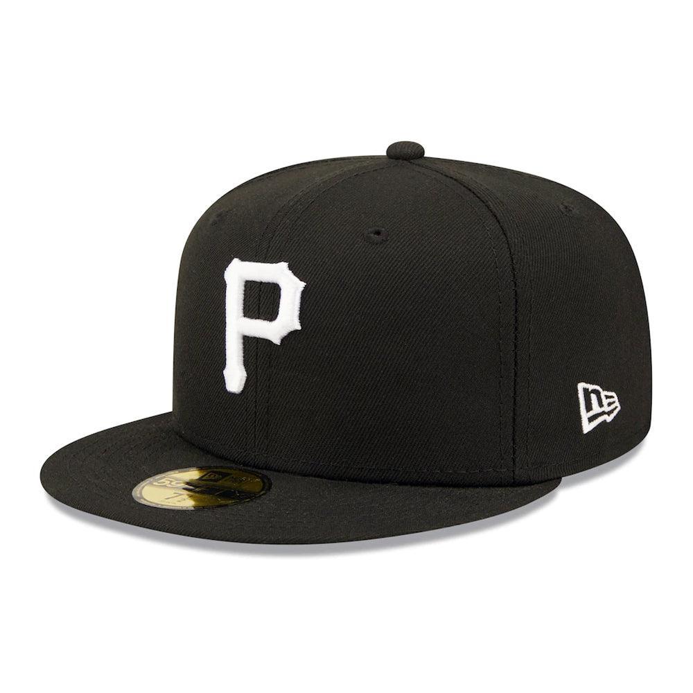 Pittsburgh Pirates New Era Black & White 59FIFTY Fitted Hat - Black - Triple Play Caps