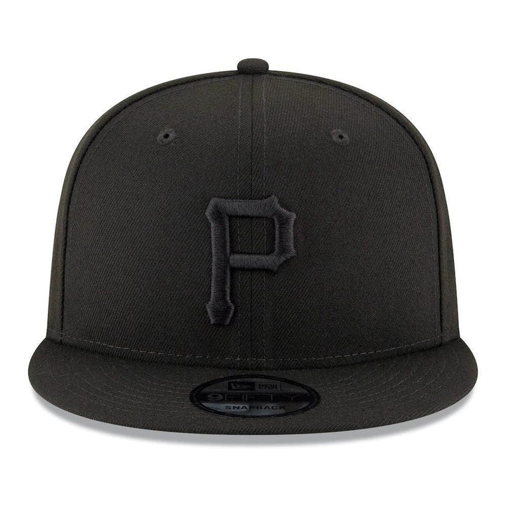 Pittsburgh Pirates New Era Black on Black 9FIFTY Snapback Hat - Black - Triple Play Caps