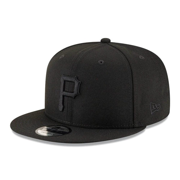 Pittsburgh Pirates New Era Black on Black 9FIFTY Snapback Hat - Black - Triple Play Caps