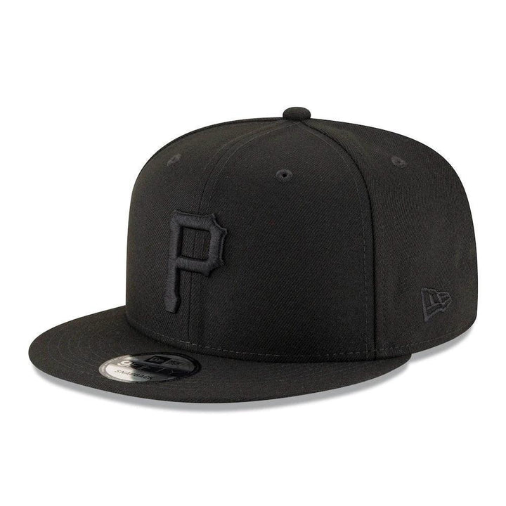 Pittsburgh Pirates New Era Black on Black 9FIFTY Snapback Hat - Black - Triple Play Caps