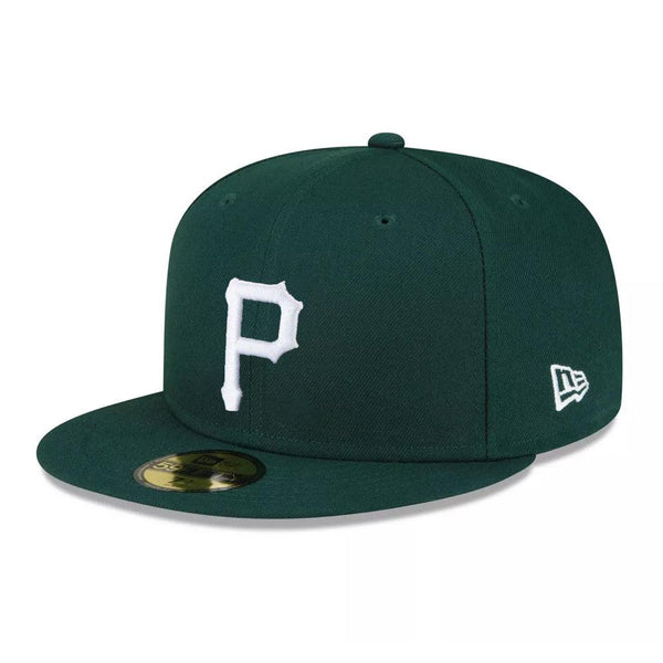 Pittsburgh Pirates New Era Fashion Color Basic 59FIFTY Fitted Hat - Dark Green - Triple Play Caps