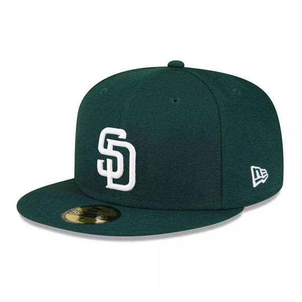 San Diego Padres New Era Fashion Color Basic 59FIFTY Fitted Hat - Dark Green - Triple Play Caps