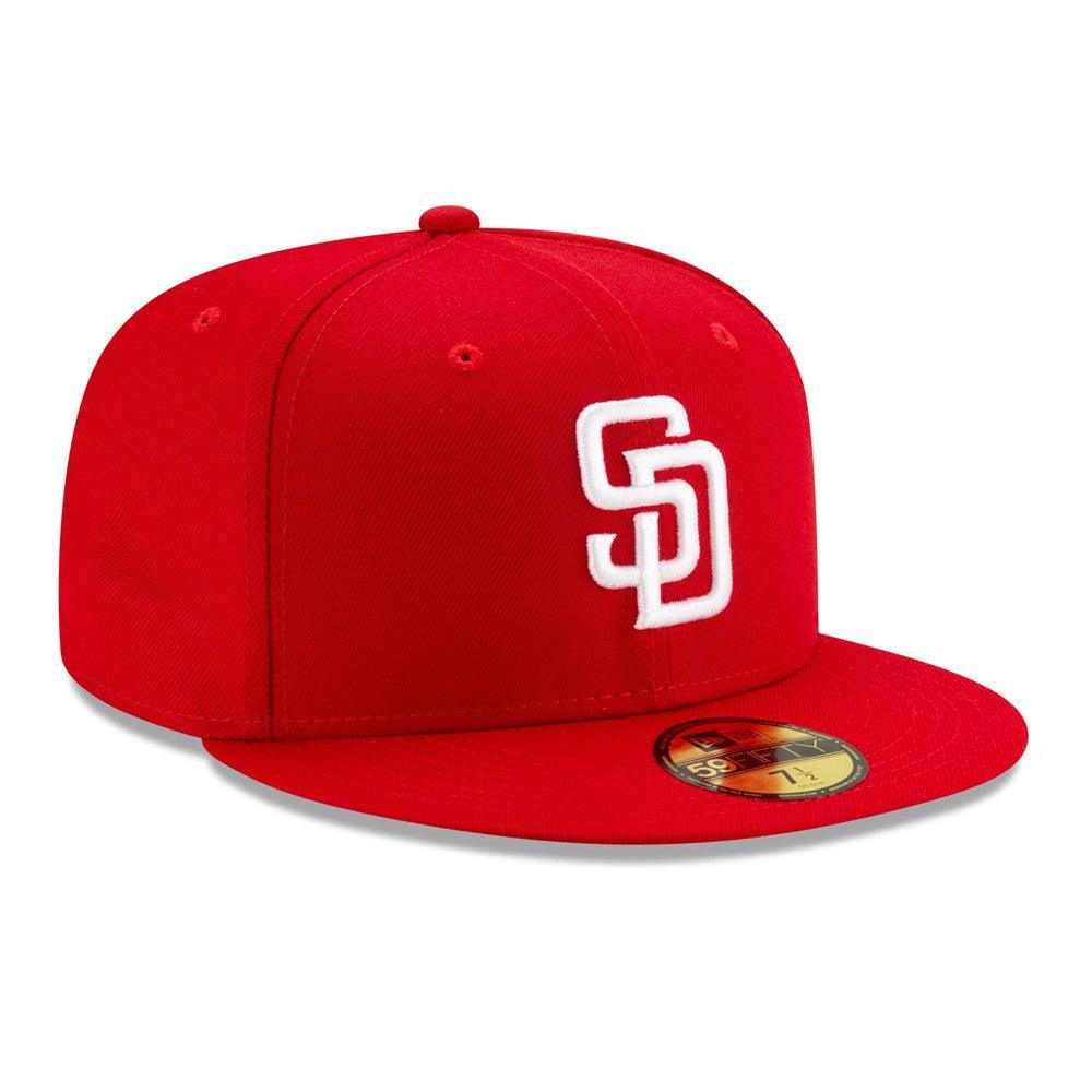 San Diego Padres New Era Fashion Color Basic 59FIFTY Fitted Hat - Red - Triple Play Caps