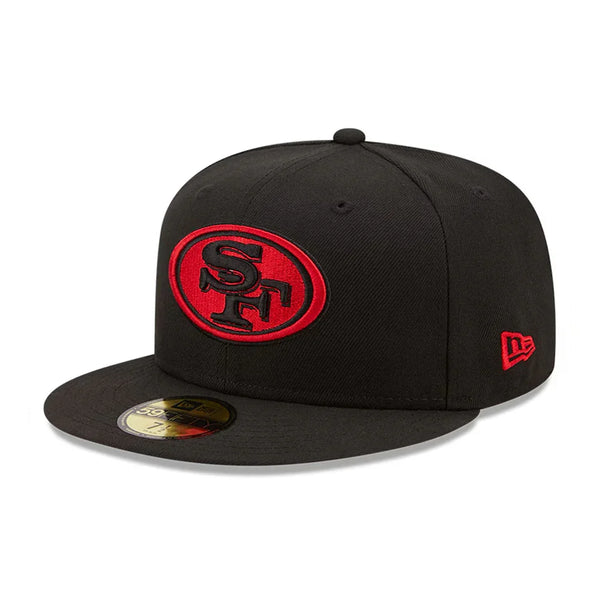 San Francisco 49ers New Era Alternate Team Logo Omaha 59FIFTY Fitted Hat - Black - Triple Play Caps