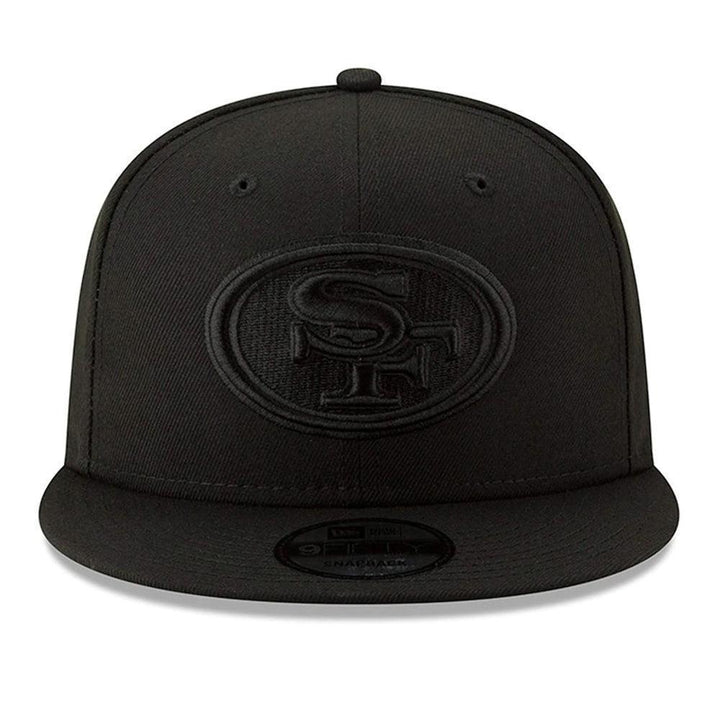 San Francisco 49ers New Era Black on Black 9FIFTY Snapback Hat - Black - Triple Play Caps