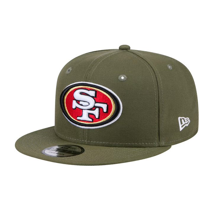 San Francisco 49ers New Era Main Basic 9FIFTY Snapback Hat - Olive Green - Triple Play Caps