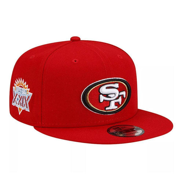 San Francisco 49ers New Era Super Bowl XXIX Side Patch 9FIFTY Snapback Hat - Scarlet - Triple Play Caps