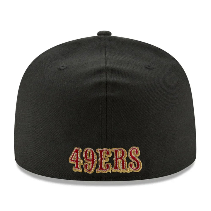 San Francisco 49ers New Era Team Logo Omaha 59FIFTY Fitted Hat - Black - Triple Play Caps