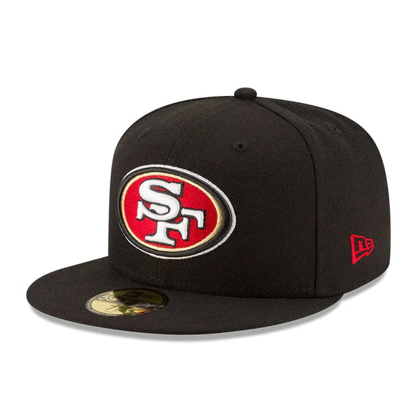 San Francisco 49ers New Era Team Logo Omaha 59FIFTY Fitted Hat - Black - Triple Play Caps