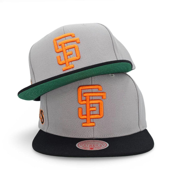 San Francisco Giants Mitchell & Ness Cooperstown Away Snapback Hat - Gray - Triple Play Caps