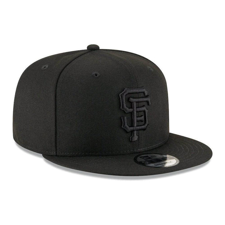 San Francisco Giants New Era Black on Black 9FIFTY Snapback Hat - Black - Triple Play Caps