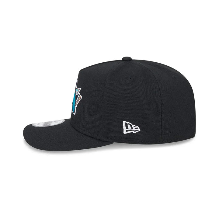 San Jose Sharks New Era Team Color 9FIFTY A-Frame Snapback Hat - Black - Triple Play Caps