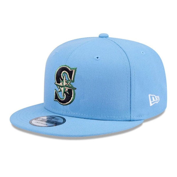 Seattle Mariners New Era Sky Blue Evergreen 9FIFTY Snapback Hat - Sky Blue - Triple Play Caps